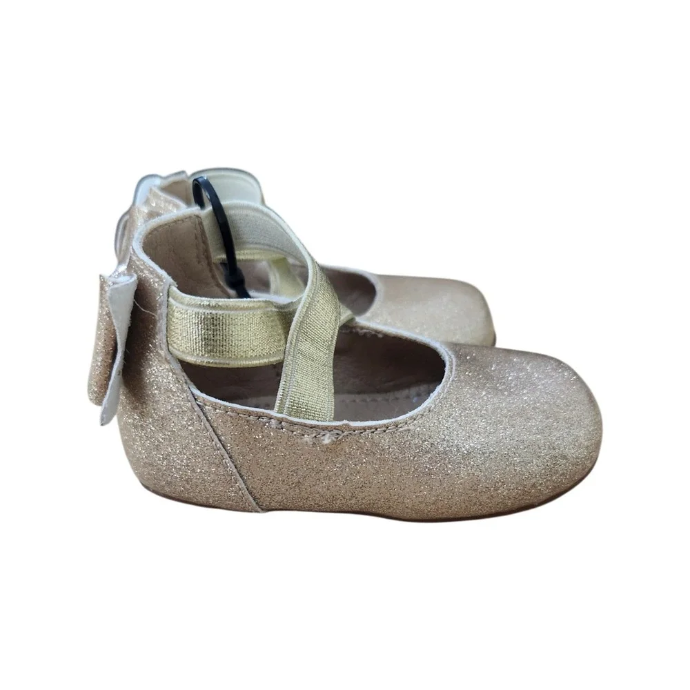 Bear Co Toddler Size 3 Color Change‎ Gold Silver Smooth Glitter Ballet Flat